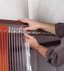 Aleco - 3' Door Width x 7' Door Height Vinyl Clear Smooth Strip Door Kit - 8" Strip Width x 0.08" Strip Thickness, 50% Overlap - Apex Tool & Supply