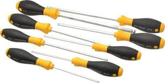 Wiha - 8 Piece Screw Holding Ball End Hex Screwdriver Set - Bit Sizes: Hex Inch 1/8, 9/64, 5/32, 3/16, 7/32, 1/4, 5/16 & 3/8 - Apex Tool & Supply