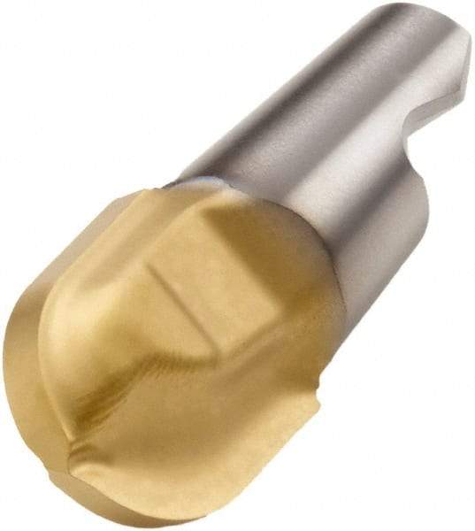 Seco - MM16 MD07 Grade F30M Carbide Ball Nose Milling Tip Insert - TiAlN/TiN Finish, 2 Flutes, 0.63" Cutting Diam, 0.638" Depth of Cut, 0.724" Extension, 0.315" Cnr Rad - Apex Tool & Supply