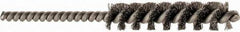 Brush Research Mfg. - 5/16" Diam Helical Stainless Steel Tube Brush - 0.004" Filament Diam, 1-1/2" Brush Length, 3" OAL, 1/8" Diam Shank - Apex Tool & Supply