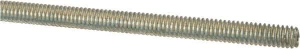 Value Collection - #8-32 UNC (Coarse), 2' Long, Low Carbon Steel Threaded Rod - Zinc-Plated Finish, Right Hand Thread - Apex Tool & Supply