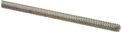 Value Collection - #10-24 UNC (Coarse), 2' Long, Low Carbon Steel Threaded Rod - Zinc-Plated Finish, Right Hand Thread - Apex Tool & Supply