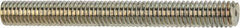 Made in USA - 7/16-14 UNC (Coarse), 2' Long, Low Carbon Steel Threaded Rod - Zinc-Plated Finish, Right Hand Thread - Apex Tool & Supply