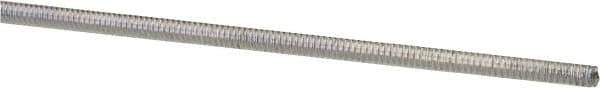 Made in USA - #4-40 UNC (Coarse), 3' Long, Low Carbon Steel Threaded Rod - Zinc-Plated Finish, Right Hand Thread - Apex Tool & Supply