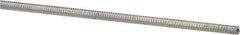 Made in USA - #4-40 UNC (Coarse), 3' Long, Low Carbon Steel Threaded Rod - Zinc-Plated Finish, Right Hand Thread - Apex Tool & Supply
