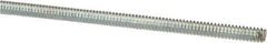 Value Collection - #6-32 UNC (Coarse), 3' Long, Low Carbon Steel Threaded Rod - Zinc-Plated Finish, Right Hand Thread - Apex Tool & Supply