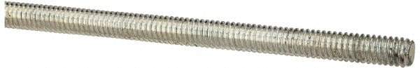 Value Collection - #8-32 UNC (Coarse), 3' Long, Low Carbon Steel Threaded Rod - Zinc-Plated Finish, Right Hand Thread - Apex Tool & Supply