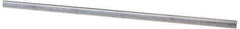 Value Collection - #8-32 UNC (Coarse), 6' Long, Low Carbon Steel Threaded Rod - Zinc-Plated Finish, Right Hand Thread - Apex Tool & Supply