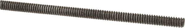 Value Collection - #6-32 UNC (Coarse), 2' Long, Low Carbon Steel Threaded Rod - Oil Finish Finish, Right Hand Thread - Apex Tool & Supply