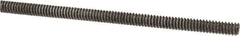 Value Collection - #6-32 UNC (Coarse), 2' Long, Low Carbon Steel Threaded Rod - Oil Finish Finish, Right Hand Thread - Apex Tool & Supply