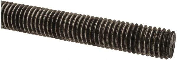 Made in USA - 1/2-13 UNC (Coarse), 2' Long, Low Carbon Steel Threaded Rod - Oil Finish Finish, Right Hand Thread - Apex Tool & Supply