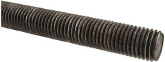 Made in USA - 7/8-9 UNC (Coarse), 2' Long, Low Carbon Steel Threaded Rod - Oil Finish Finish, Right Hand Thread - Apex Tool & Supply