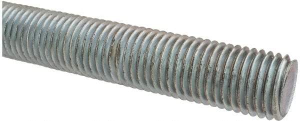 Made in USA - 1-8 UNC (Coarse), 2' Long, Low Carbon Steel Threaded Rod - Oil Finish Finish, Right Hand Thread - Apex Tool & Supply