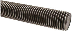 Made in USA - 1-1/4-7 UNC (Coarse), 2' Long, Low Carbon Steel Threaded Rod - Oil Finish Finish, Right Hand Thread - Apex Tool & Supply