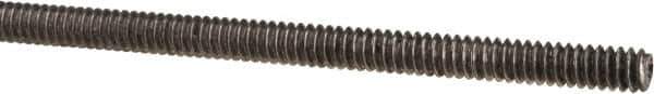 Made in USA - #4-40 UNC (Coarse), 3' Long, Low Carbon Steel Threaded Rod - Oil Finish Finish, Right Hand Thread - Apex Tool & Supply