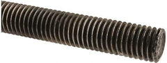 Made in USA - 9/16-12 UNC (Coarse), 3' Long, Low Carbon Steel Threaded Rod - Oil Finish Finish, Right Hand Thread - Apex Tool & Supply