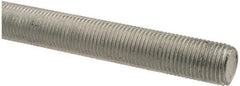 Made in USA - 1/2-20 UNF (Fine), 2' Long, Low Carbon Steel Threaded Rod - Zinc-Plated Finish, Right Hand Thread - Apex Tool & Supply