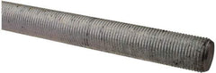 Made in USA - 3/4-16 UNF (Fine), 2' Long, Low Carbon Steel Threaded Rod - Zinc-Plated Finish, Right Hand Thread - Apex Tool & Supply