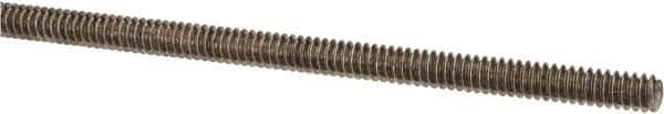 Made in USA - #6-32 UNC (Coarse), 3' Long, Stainless Steel Threaded Rod - Right Hand Thread - Apex Tool & Supply