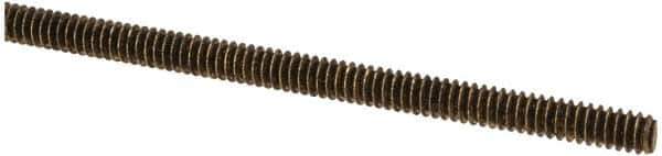 Made in USA - #4-40 UNC (Coarse), 3' Long, Brass Threaded Rod - Right Hand Thread - Apex Tool & Supply