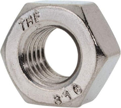 Value Collection - 7/16-14 UNC Stainless Steel Right Hand Heavy Hex Nut - 3/4" Across Flats, 27/64" High, Uncoated - Apex Tool & Supply