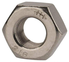 Value Collection - 1/2-20 UNF Stainless Steel Right Hand Heavy Hex Nut - 7/8" Across Flats, 31/64" High, Uncoated - Apex Tool & Supply
