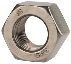 Value Collection - 3/4-16 UNF Stainless Steel Right Hand Heavy Hex Nut - 1-1/4" Across Flats, 47/64" High, Uncoated - Apex Tool & Supply