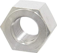 Value Collection - 1-8 UNC Stainless Steel Right Hand Heavy Hex Nut - 1-5/8" Across Flats, 63/64" High, Uncoated - Apex Tool & Supply