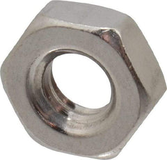 Value Collection - 1/4-20 UNC Stainless Steel Right Hand Hex Jam Nut - 7/16" Across Flats, 5/32" High, Uncoated - Apex Tool & Supply