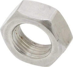 Value Collection - 5/8-18 UNF Stainless Steel Right Hand Hex Jam Nut - 15/16" Across Flats, 3/8" High, Uncoated - Apex Tool & Supply