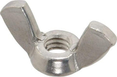 Value Collection - 1/4-20 UNC, Stainless Steel Standard Wing Nut - Grade 316, 1.1" Wing Span, 0.57" Wing Span - Apex Tool & Supply