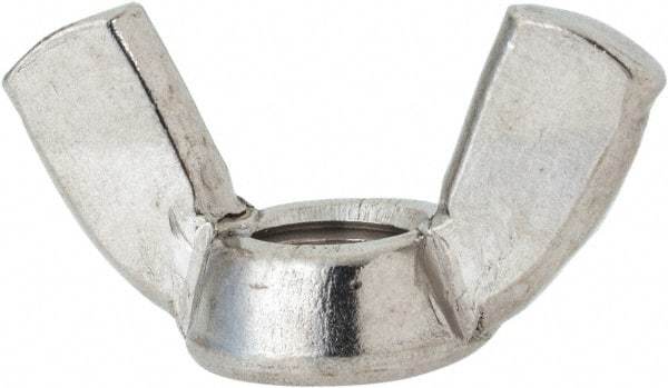 Value Collection - 3/8-16 UNC, Stainless Steel Standard Wing Nut - Grade 316, 1.44" Wing Span, 0.79" Wing Span - Apex Tool & Supply