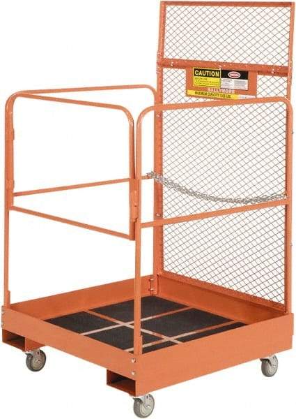 Ballymore - 64" Fork Deck Maintenance Platform - Rolling Work Platform, 1,000 Lb Capacity, 48" Base Width x 40" Base Depth, Abrasive Mat Tread - Apex Tool & Supply