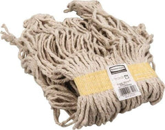 Rubbermaid - 1" Yellow Head Band, Small Cotton Loop End Mop Head - 4 Ply, Side Loading Connection, Use for General Purpose - Apex Tool & Supply