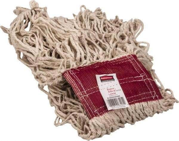Rubbermaid - 5" Red Head Band, Large Cotton Loop End Mop Head - 4 Ply, Use for General Purpose - Apex Tool & Supply