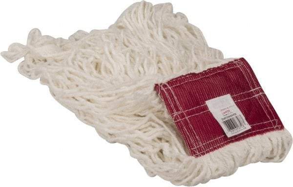 Rubbermaid - 5" Red Head Band, Large Rayon Loop End Mop Head - 4 Ply, Use for Finishing - Apex Tool & Supply