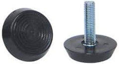 Vlier - 5/16-18 Bolt Thread, Stud Mount Leveling Pad & Mount - 100 Max Lb Capacity, 1.44" Base Diam, 1.06" Thread Length - Apex Tool & Supply