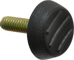 Vlier - 1/4-20 Bolt Thread, Stud Mount Leveling Pad & Mount - 75 Max Lb Capacity, 0.95" Base Diam, 0.98" Thread Length - Apex Tool & Supply