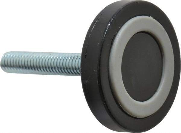 Vlier - 3/8-16 Bolt Thread, Stud Mount Leveling Pad & Mount - 200 Max Lb Capacity, 2" Base Diam, 2.36" Thread Length - Apex Tool & Supply