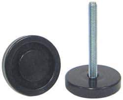 Vlier - 3/8-16 Bolt Thread, Stud Mount Leveling Pad & Mount - 200 Max Lb Capacity, 2" Base Diam, 2.36" Thread Length - Apex Tool & Supply
