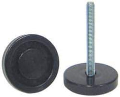 Vlier - 3/8-16 Bolt Thread, Stud Mount Leveling Pad & Mount - 200 Max Lb Capacity, 2" Base Diam, 2.36" Thread Length - Apex Tool & Supply