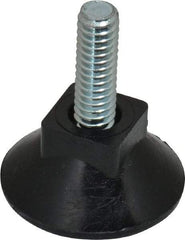 Vlier - 1/4-20 Bolt Thread, Stud Mount Leveling Pad & Mount - 80 Max Lb Capacity, 1.1" Base Diam, 0.71" Thread Length - Apex Tool & Supply