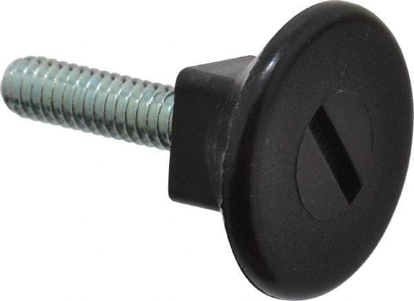 Vlier - 1/4-20 Bolt Thread, Stud Mount Leveling Pad & Mount - 80 Max Lb Capacity, 1.1" Base Diam, 1" Thread Length - Apex Tool & Supply