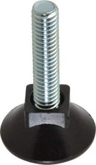 Vlier - 5/16-18 Bolt Thread, Stud Mount Leveling Pad & Mount - 80 Max Lb Capacity, 1.1" Base Diam, 1.26" Thread Length - Apex Tool & Supply