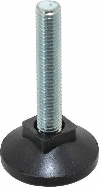 Vlier - 1/2-13 Bolt Thread, Stud Mount Leveling Pad & Mount - 100 Max Lb Capacity, 1.97" Base Diam, 2.68" Thread Length - Apex Tool & Supply