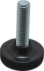 Vlier - 3/8-16 Bolt Thread, Stud Mount Leveling Pad & Mount - 100 Max Lb Capacity, 1.23" Base Diam, 1.34" Thread Length - Apex Tool & Supply