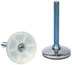 Vlier - 5/8-18 Bolt Thread, Stud Mount Leveling Pad & Mount - 250 Max Lb Capacity, 1.97" Base Diam, 1.38" Thread Length - Apex Tool & Supply