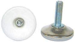Vlier - 5/16-18 Bolt Thread, Stud Mount Leveling Pad & Mount - 125 Max Lb Capacity, 1.38" Base Diam, 1" Thread Length - Apex Tool & Supply
