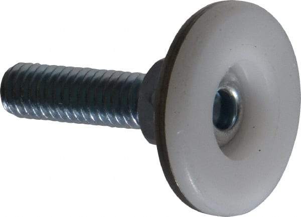 Vlier - 5/16-18 Bolt Thread, Stud Mount Leveling Pad & Mount - 150 Max Lb Capacity, 1.14" Base Diam, 1" Thread Length - Apex Tool & Supply