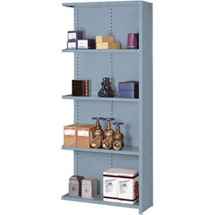 Lyon - 5 Shelf, 600 Lb. Capacity, Closed Shelving Add-On Unit - 36 Inch Wide x 24 Inch Deep x 84 Inch High, Gray - Apex Tool & Supply